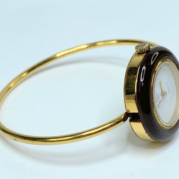 Vintage Gucci 1100-L Change Bezel Gold Bangle Watch Quartz 6 Colors SS168 main image 4